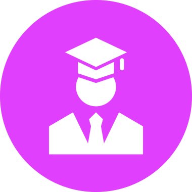 mezuniyet simgesi vektör illüstrasyonu