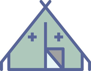 Hastane. Web simgesi basit illüstrasyon