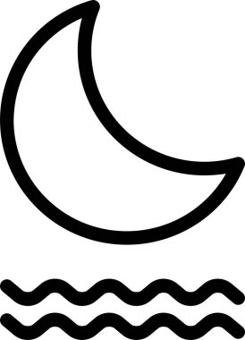 Ay. Web simgesi basit illüstrasyon