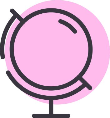 Küre. Web simgesi basit illüstrasyon