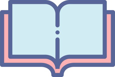 Kitap. Web simgesi basit illüstrasyon