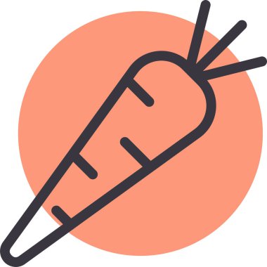 Havuç. Web simgesi basit illüstrasyon