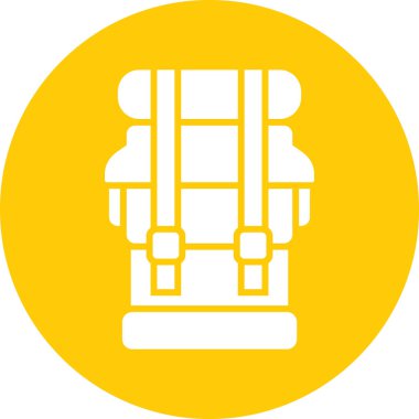 sırt çantası web simgesi basit illüstrasyon