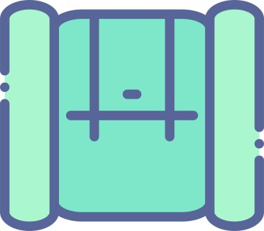 sırt çantası web simgesi basit illüstrasyon