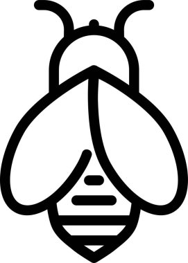 Arı. Web simgesi vektör illüstrasyonu