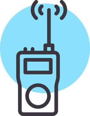 Radyo. Web simgesi basit illüstrasyon