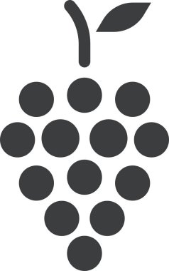 üzüm ikonu vektör illüstrasyonu 