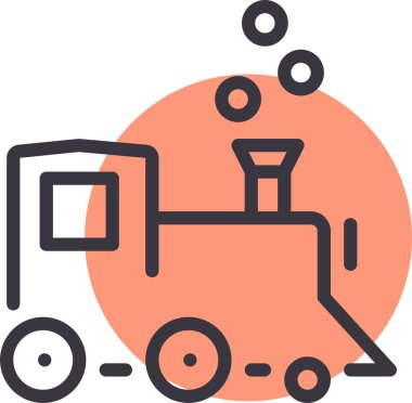 tren. Web simgesi basit illüstrasyon