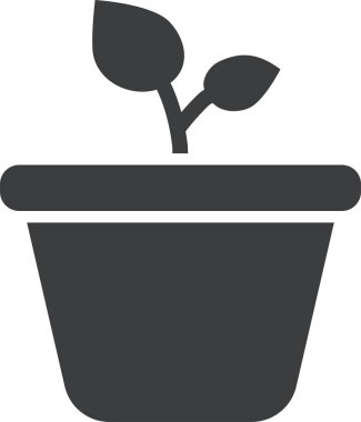 Bitki. Web simgesi basit illüstrasyon