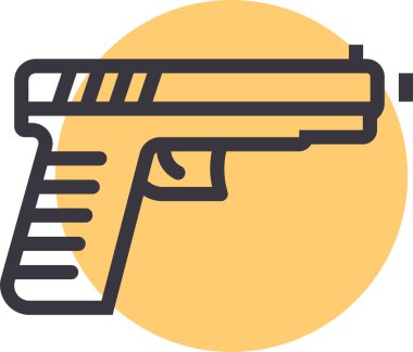 Silah. Web simgesi basit illüstrasyon