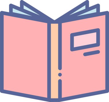 Kitap. Web simgesi basit illüstrasyon