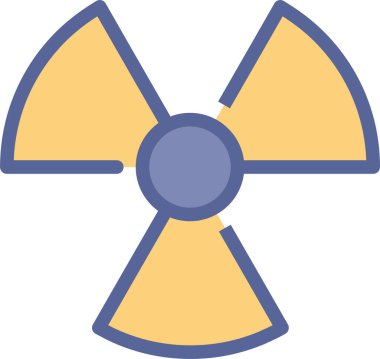 Nükleer. Web simgesi basit illüstrasyon