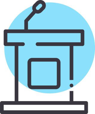Podyum. Web simgesi basit illüstrasyon