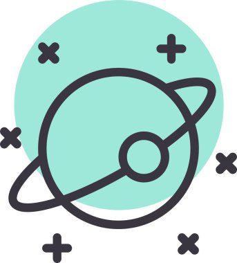 Gezegen. Web simgesi basit tasarım