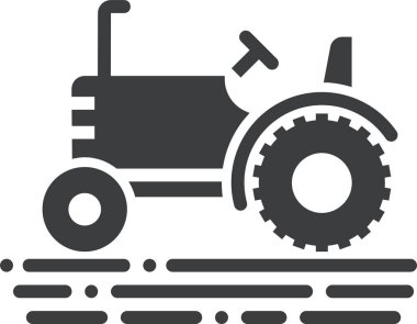 Traktör. Web simgesi basit illüstrasyon