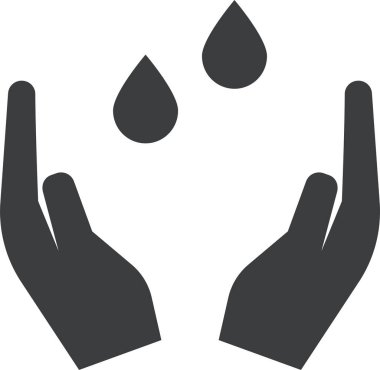 Bir damla simgesinin vektör illüstrasyonu