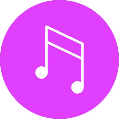 müzik notası ikon vektör illüstrasyonu