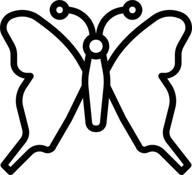 Kelebek. Web simgesi basit illüstrasyon