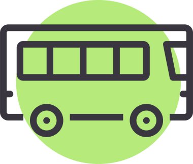 Otobüs. Web simgesi basit illüstrasyon