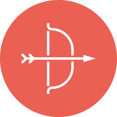 okçuluk web simgesi, basit vektör illüstrasyonu 