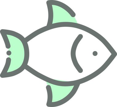 Balık. Web simgesi basit illüstrasyon