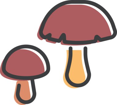 Mantar. Web simgesi basit illüstrasyon