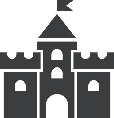 Şato. Web simgesi basit tasarım