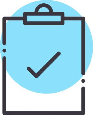 Kontrol listesi. Web simgesi basit illüstrasyon