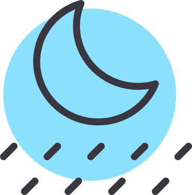 Ay. Web simgesi basit illüstrasyon