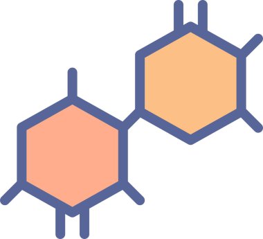 Molekül. Web simgesi basit illüstrasyon