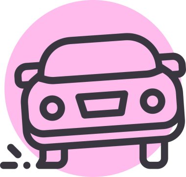 - Araba. Web simgesi basit illüstrasyon