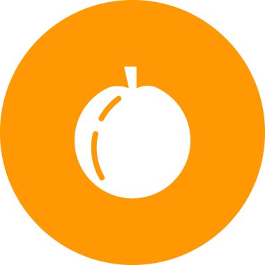 Şeftali. Web simgesi basit illüstrasyon 