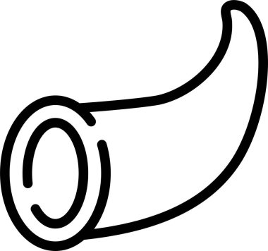 Kornükopi. Web simgesi basit illüstrasyon