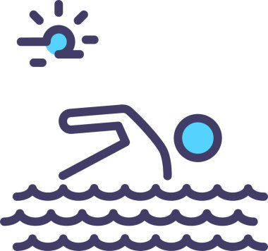 Yüzme havuzu. Web simgesi