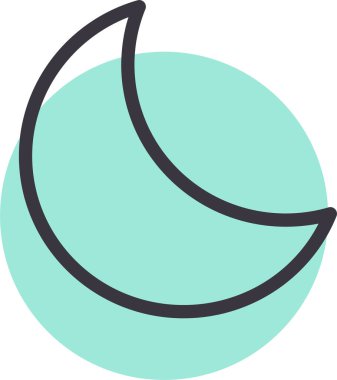 Ay. Web simgesi basit illüstrasyon