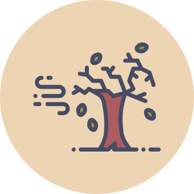 Ağaç simgesinin vektör illüstrasyonu