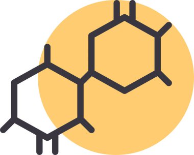 Molekül. Web simgesi basit tasarım