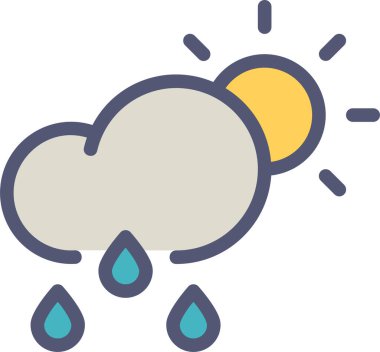 Yağmur. Web simgesi basit tasarım