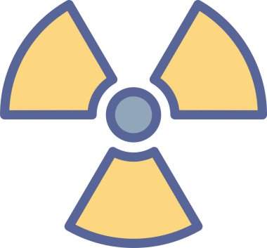 Nükleer. Web simgesi basit illüstrasyon