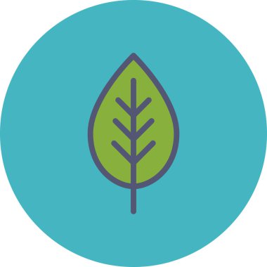 Yaprak ikonu vektör illüstrasyonu