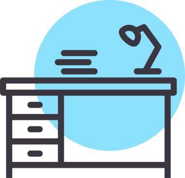 Masa lambası. Basit resimleme