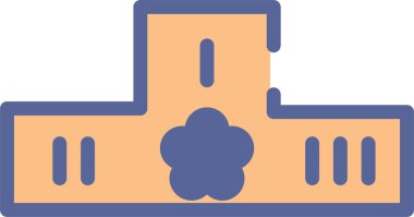 Podyum. Web simgesi basit illüstrasyon