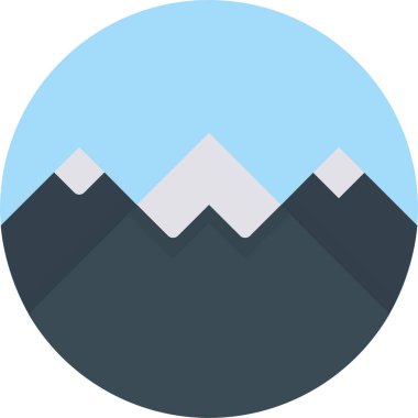 Dağlar. Web simgesi basit illüstrasyon 