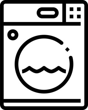 Çamaşır makinesi. Basit resimleme
