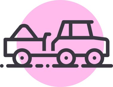 - Araba. Web simgesi basit illüstrasyon