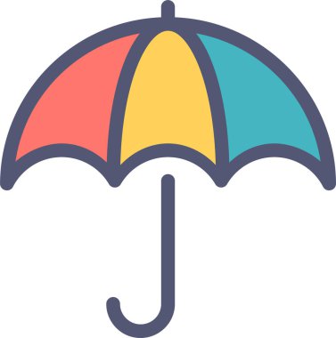 Şemsiye. Web simgesi basit illüstrasyon
