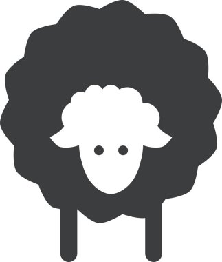 Koyun. Web simgesi basit illüstrasyon