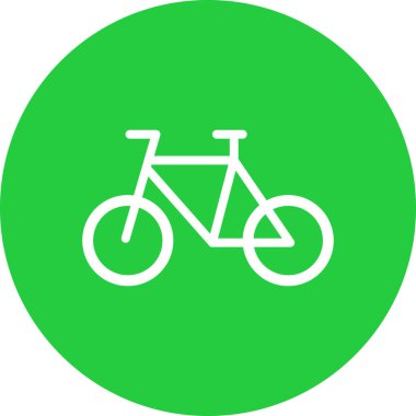 Bisiklet ikonu. Web için bisiklet vektör simgesinin basit illüstrasyonu 