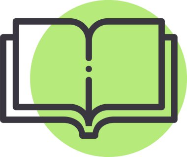 Kitap. Web simgesi basit illüstrasyon