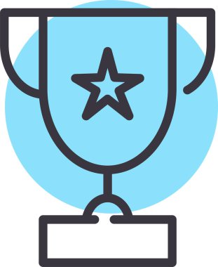 Kupa. Web simgesi basit illüstrasyon